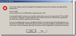 MySQL配置时提示无法连接到MySQL本地服务器(图5)