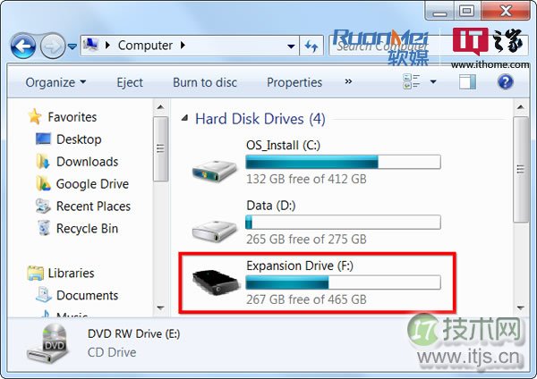 如何找回windows 7/windows 8电脑中缺失的硬盘空间?(图1) 如何找回windows 7/windows 8电脑中缺失的硬盘空间?(图1)