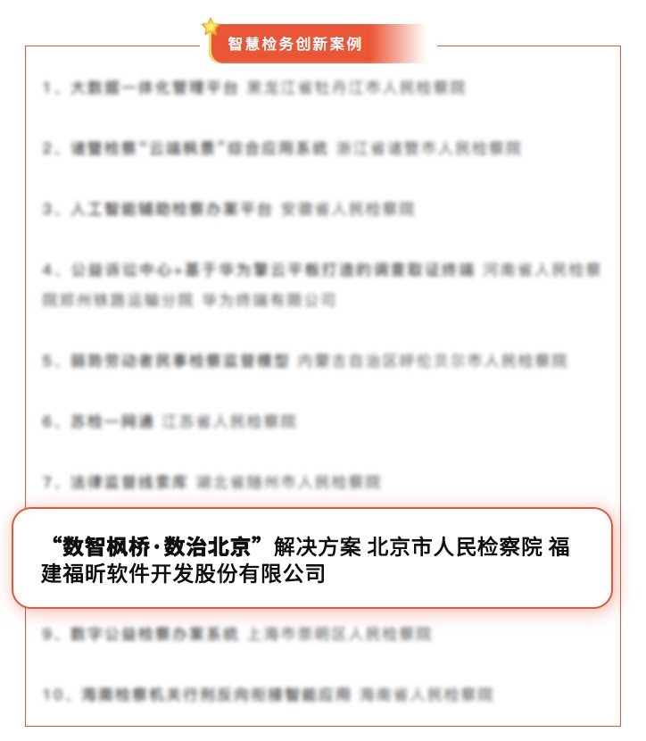 福昕软件数智枫桥·数治北京解决方案获评全国智慧检务创新案例(图3)