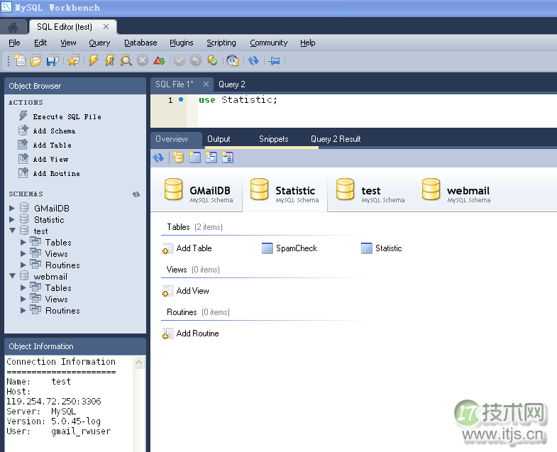 简单介绍一下MySQL Workbench的图形界面(图4) 简单介绍一下MySQL Workbench的图形界面(图4)