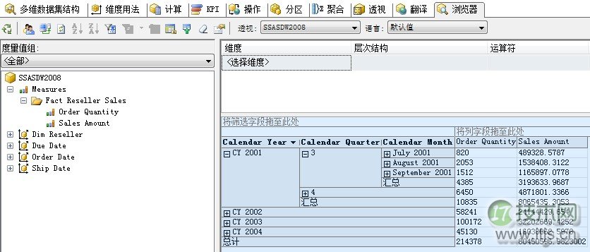 SQL Server 2008 Analysis Services建立多维数据集(图8) SQL Server 2008 Analysis Services建立多维数据集(图8)