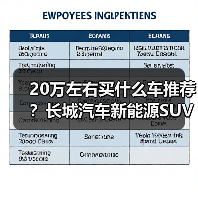 20万左右买什么车推荐？长城汽车新能源SUV精选(图1)