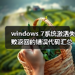 windows 7系统激活失败返回的错误代码汇总(图1) windows 7系统激活失败返回的错误代码汇总(图1)