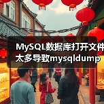 MySQL数据库打开文件太多导致mysqldump出错的解决(图1) MySQL数据库打开文件太多导致mysqldump出错的解决(图1)