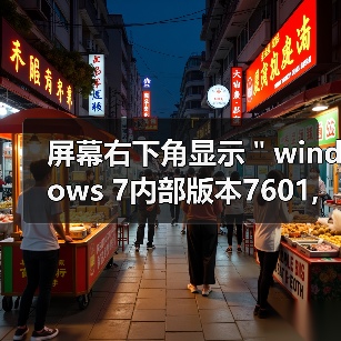 屏幕右下角显示＂windows 7内部版本7601,此windows副本不是正版(图4)