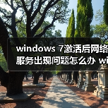 windows 7激活后网络服务出现问题怎么办 windows 7激活后网络服(图3) windows 7激活后网络服务出现问题怎么办 windows 7激活后网络服(图3)