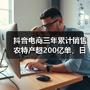 抖音电商三年累计销售农特产超200亿单，