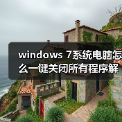 windows 7系统电脑怎么一键关闭所
