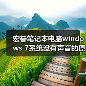 宏碁笔记本电脑windows 7系统没有声音的原因及解决方法汇总(图4)