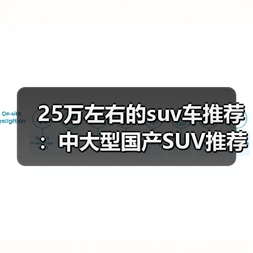 25万左右的suv车推荐：中大型国产SUV推荐 - 新媒体情报驿站