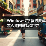 Windows7字体被改成怎么找回默认设置?(图2) Windows7字体被改成怎么找回默认设置?(图2)