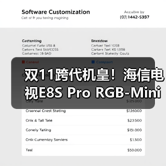 双11跨代机皇！海信电视E8S Pro RGB-Mini LED影游旗舰提前发布(图3)