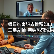 假日结束脏衣堆积如山 三星AI神 黑钻热泵洗烘旗舰高效恢复衣 - 辰飞雨新媒体情报驿站