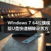 Windows 7 64位旗舰版U盘快速删除设置方法(图4) Windows 7 64位旗舰版U盘快速删除设置方法(图4)