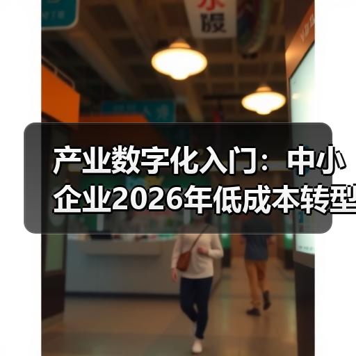 产业数字化入门：中小企业2026年低成本转型路径拆解 - 辰飞雨新媒体情报驿站