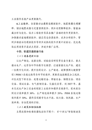 工业和信息化部印发《工业重点行业领域设备更新和技术改造指南》(图33)